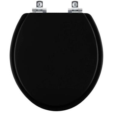 Imagem de Assento Sanitário Soft Close Sabará Preto para vaso Icasa