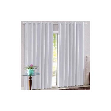 Imagem de Cortina Bella Janela 420x230 cm Tecido Corta Luz Branco Gelo