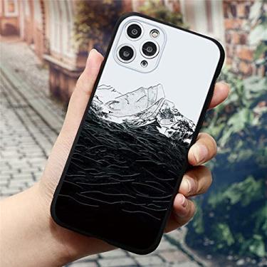 Imagem de Capa de telefone 3D com relevo para montanha para iPhone 11 Pro SE 2 2020 5 5S X Xs Max 7 6 6S 8 Plus 11Pro Max TPU Capa traseira para iPhone XR, bheishan, para 7Plus e 8Plus