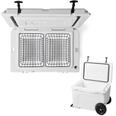 Imagem de Cesta térmica para YETI Tundra Haul, YETI Roadie 48, YETI Roadie 60, compatível com outros acessórios lgloo, fechaduras, divisórias de gelo, etc., cesta térmica mantém os alimentos secos. (pacote com