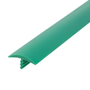 Imagem de Outwater Moldagem em T de plástico 9,5 cm de largura samambaia verde flexível polietileno centro de farpa moldagem bobina de 25 pés