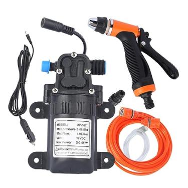 Imagem de Kit de máquina de lavar carro de alta pressão 12V bomba elétrica + pulverizador de lavagem 2 modos + cabo de alimentação + mangueiras