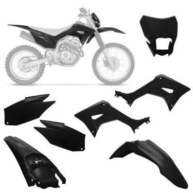 Imagem de Kit Carenagem Pro Tork 5 Peças Crf 250f 2019, PRETO, Único