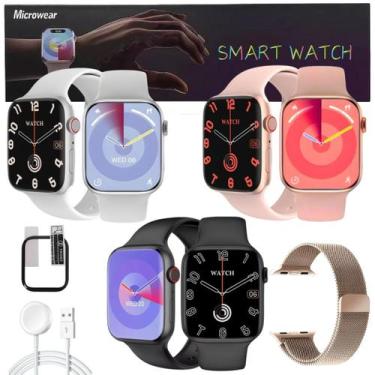 Imagem de Kit Smartwatch W29s Serie 9 45mm Lançamento C/Ilha Dinamica + Acessori