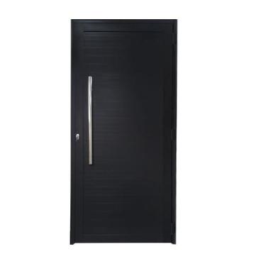 Imagem de Porta de Alumínio Lambril Preto com Puxador Linha 30 - DC, Direita,  2