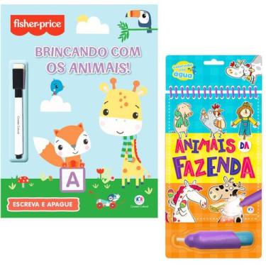 Imagem de Livro Infantil Educativo Fisher-Price Animais Escreva Apague - Ciranda
