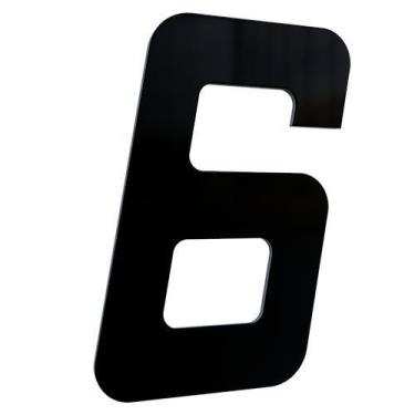 Imagem de Numero 130mm preto - 6 - metalmidia