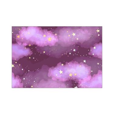 Imagem de Fundo Fotográfico 2,20 x 1,50 - Nuvens Rosas e Estrelas 002 - Via Core