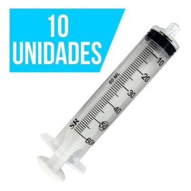 Imagem de Seringa Descartável 60ml Sem Agulha LL 10 Unidades SR 