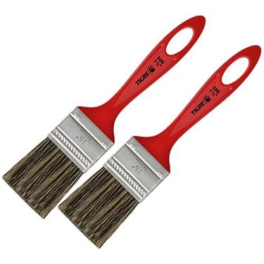 Imagem de Kit 2 Pincel Trinchas Para Pintura Tigre Media 500 1 1/2 Polegadas Cer