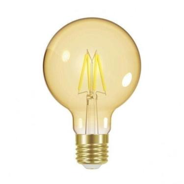 Imagem de Lâmpada LED Bulbo Vintage Filamento Dimerizavel G80 Taschibra 220V Âmb