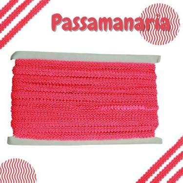 Imagem de Passamanaria  - Fita Galão - Rolo C/ 20 Metros Rosa Neon - Nº: 03 - 91