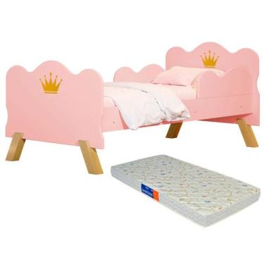 Imagem de Cama Infantil com Colchão Realeza Rosa - Loja Tigo, Cama Juvenil Angel