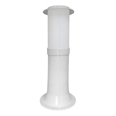 Imagem de Poste Balizador Luminária Casa Sítio Jardim 35cm Branco - Plaslumi