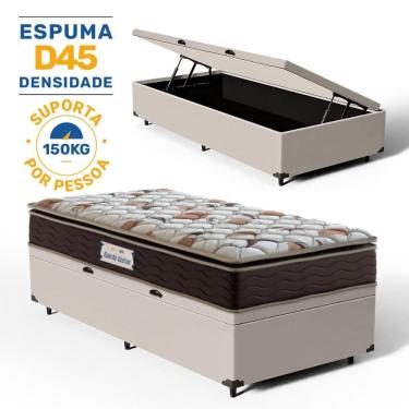 Imagem de Cama Box Baú com Colchão de Espuma D45 Probel Guarda-Costas ProForce Plus Solteiro 88cm
