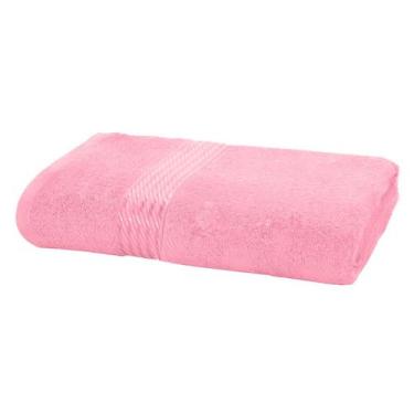 Imagem de Toalha de Rosto Dohler Prisma 100% Algodão Estampada, Liso Rosa