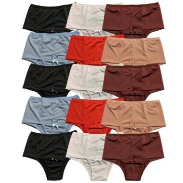 Imagem de Kit 15 Calcinhas Cós Alto Fristyle Em Microfibra Modeladora Lingerie A