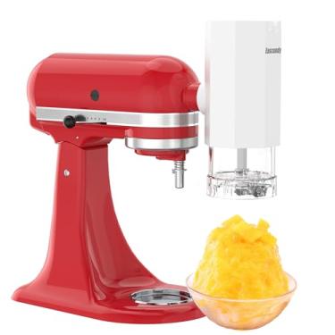 Imagem de Acessório de barbear de gelo para batedeira KitchenAid, máquina de cone de neve para KitchenAid com 8 moldes de gelo de silicone, lâmina de aço inoxidável, acessório de barbeador de gelo para mixer