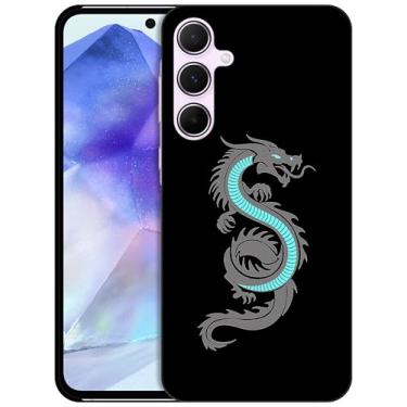Imagem de GlamCase Capa para Samsung Galaxy A35 5G, Galaxy A35 5G - design de dragão impresso fino e elegante plástico bonito encaixe rígido capa protetora para celular traseira designer para Samsung A35 5G
