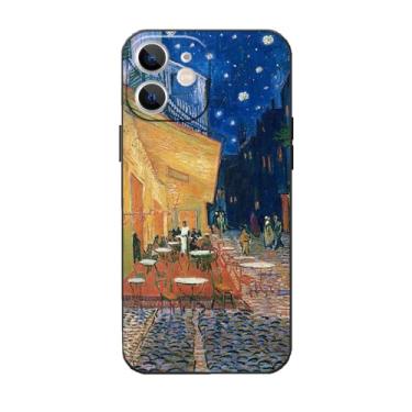 Imagem de Capa protetora para iPhone 11, Cafe Terrace in Arles at Night by Van Gogh Capa de telefone com pintura famosa, capa de telefone slim fit