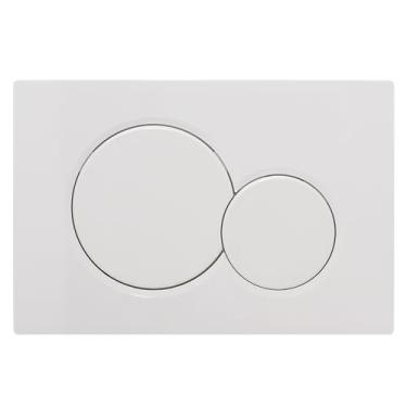 Imagem de OasisFlow Atuador de descarga dupla para vasos sanitários pendurados na parede, compatível com Geberit Sigma01-115.770.11.5, fácil instalação, placa de descarga incluída (branco de injeção)