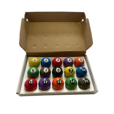 Imagem de Jogo De Bolas De Sinuca Numeradas 54mm