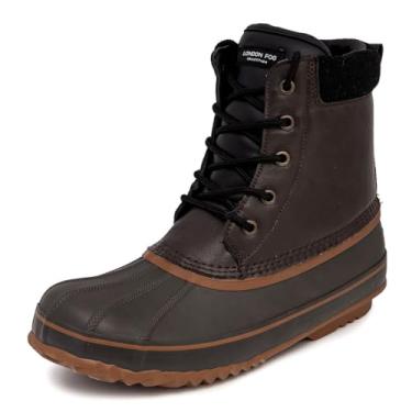 Imagem de LONDON FOG Bota masculina Ashford impermeável e isolada, Marrom, suave, à prova d'água, 41
