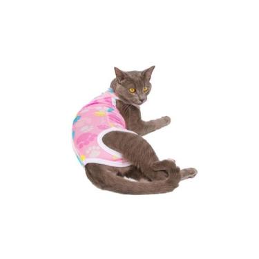 Imagem de Roupa Gato Pós Cirúrgica Castração Patas - LUVY PET, Patas, 1