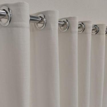 Imagem de Cortina Alto Padrão Voil Gaze Linho Forro Microfibra Sala Porta Janela