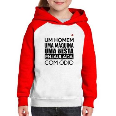 Imagem de Moletom Infantil Um homem, uma máquina, uma besta enjaulada com ódio -