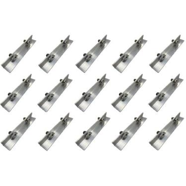 Imagem de Kit 12 Emenda Trilho Fixação Painel Placa Solar Fotovoltaica - Econoso