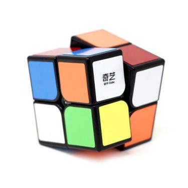 Imagem de Cubo Mágico 2x2 Profissional Original QiDi  QiYi Preto Speed Cube Lubr