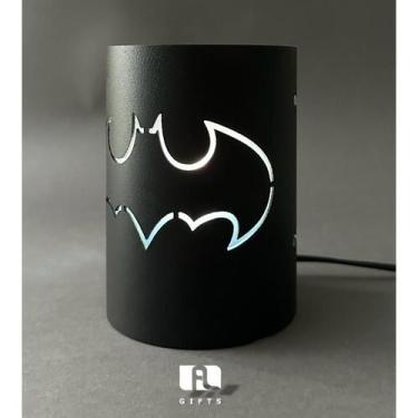 Imagem de Luminária de Aço 10x14 Preto Lixa 127/220 Batman - Artistic Laser 