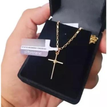 Imagem de Cordão Masculino Rommanel Banhado Ouro 18k Tamanho 60cm Lindo Casual