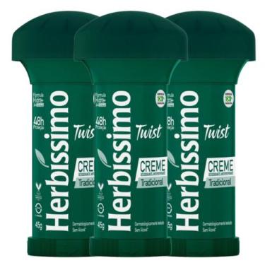 Imagem de Kit 3 Desodorante Twist Tradicional Herbíssimo 45G - Dana - Dana Cosmé