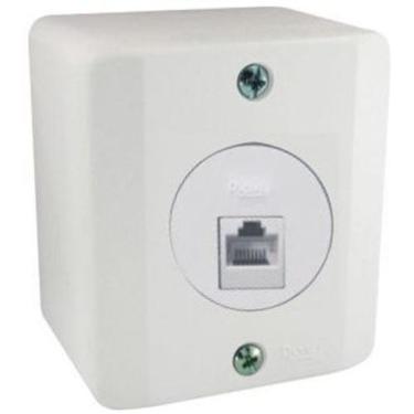 Imagem de Tomada Para Rede De Internet Rj 45 Sistema X Branco Radial