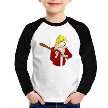 Imagem de Camiseta Raglan Infantil Baseball Girl Manga Longa - Foca na Moda, Bra