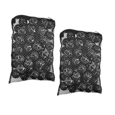 Imagem de CNZ® 50 peças de meios de filtragem de 2,5 cm de filtro de aquário preto para aquário bio-bolas, pacote com 2