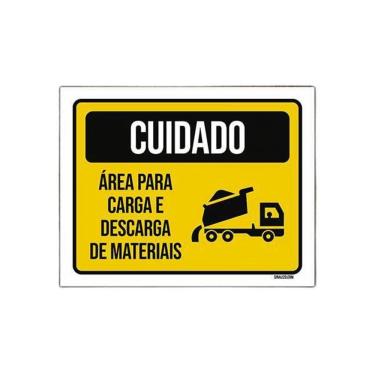 Imagem de Placa De Sinalização - Área Carga Descarga Caminhões 27X35