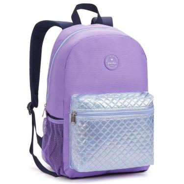 Imagem de Mochila De Costas 17 Holográfica Juvenil Escolar Passeio