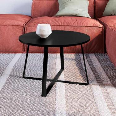 Imagem de Mesa de Centro Para Sala Industrial Com Pés em Aço 60 cm - Artesano SE