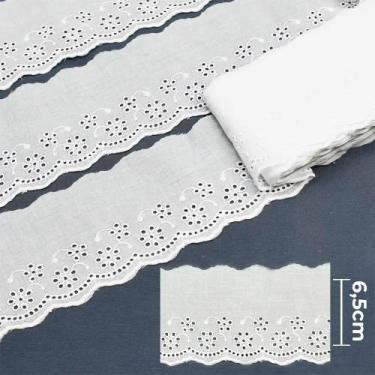 Imagem de Bordado Inglês BA031 001 Branco - 6,5 Cm 100% Algodão - Arte Punto