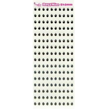 Imagem de Cartela De Olhos Resinados Styler Biscuit R054 Mine - 5 X 4mm