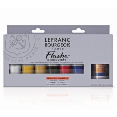 Imagem de Kit Acrílica Flashe Lefranc 20ml 6 Cores + Verniz - Lefranc Bourgeois,