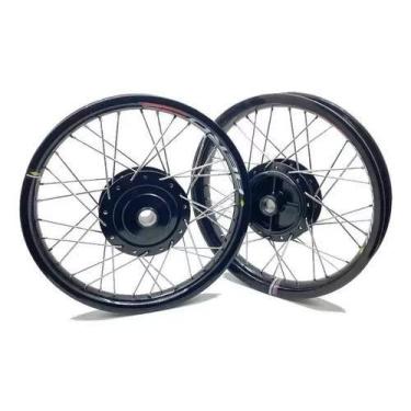 Imagem de Par Roda Aro Monaco Cubo Preto Titan Fan 150 Start 150 160 - Monaco / 