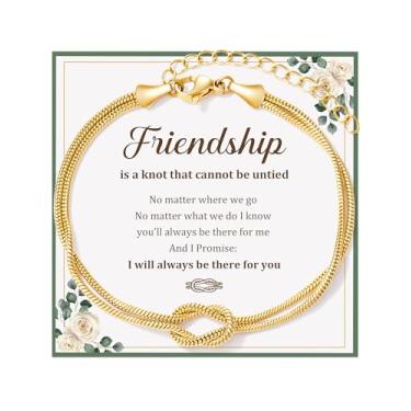 Imagem de Tarsus Pulseiras de Amizade com Nó de Amizade, Melhor Amizade, Aniversário, Natal, Presentes de Amizade para Mulheres Bff Bestie, average, Aço inoxidável, Sem Pedra Preciosa