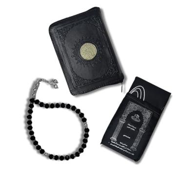 Imagem de bonballoon Tapete de oração e contas de cristal e alcorão árabe completo para presente Hajj e Umrah Tapete muçulmano Taasbih Islâmico Alcorão Alcorão Alcorão Mushaf Islã Kuran Kareem Ramadan Eid