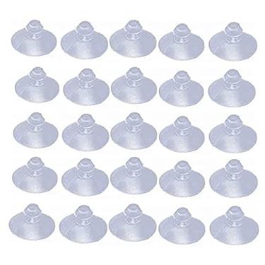 Imagem de bnafes 18mm/0.7" Furniture Desk Glass Transparent Anti-Collision Suction Cups Sucker Hanger Pads for Glass Plastic Without Hooks, Pack of 25