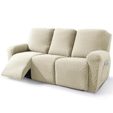Imagem de Capa reclinável extensível - capa de sofá com ajuste de forma para almofada 1/2/3, cadeira de elevação elétrica, protetor de móveis(Beige,1 seat)