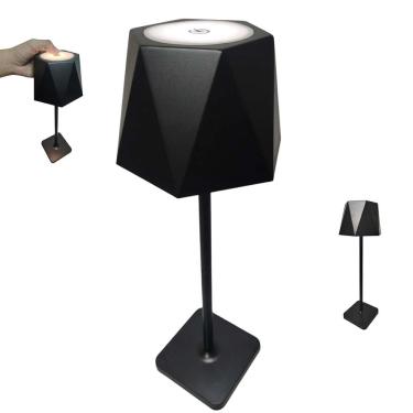 Imagem de Luminaria Abajur de Mesa 3 Tons LED USB Bateria Recarregavel Casa Sala Quarto Cabeceira Trabalho Mesa Escritorio Recepçao Iluminaçao Decoraçao Moderna